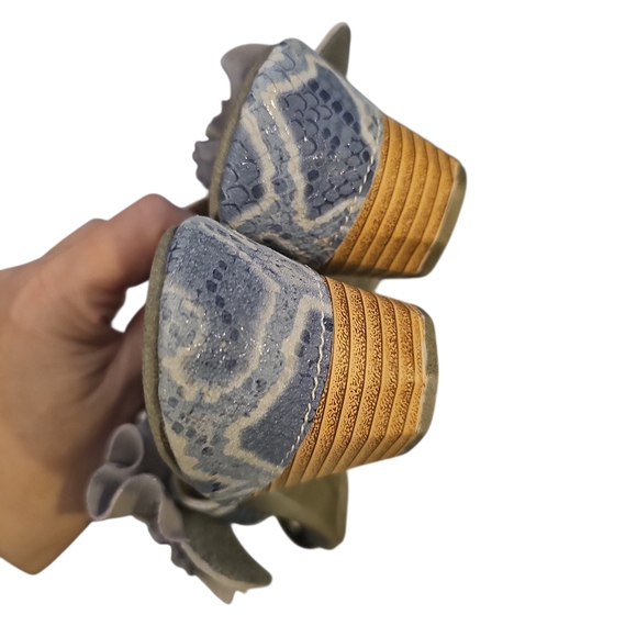 L'artiste Spring Step Cassana Size Eu 39 Blue/silver Leather Slide 8.5 New SH223 - Picture 7 of 8